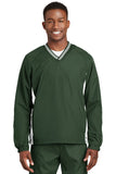 Sport-Tek® Tipped V-Neck Raglan Wind Shirt. JST62