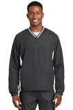 Sport-Tek® Tipped V-Neck Raglan Wind Shirt. JST62