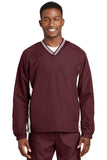 Sport-Tek® Tipped V-Neck Raglan Wind Shirt. JST62
