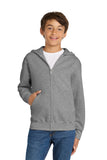 Port & Company® - Youth Core Fleece Full-Zip Hooded Sweatshirt.  PC90YZH