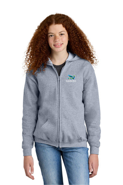 Isabela Bird. Youth Heavy Blend™ Full-Zip Hooded Sweatshirt.