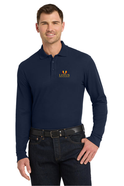 Lotus School 2026 Long Sleeve Youth/Adult Pique Polo. (Middle School)