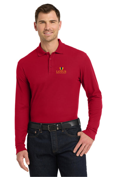 Lotus School 2026 Long Sleeve Adult Pique Polo (High School)