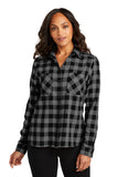 Camisa de franela a cuadros para mujer Port Authority® LW669