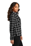 Camisa de franela a cuadros para mujer Port Authority® LW669