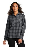 Camisa de franela a cuadros para mujer Port Authority® LW669