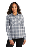 Camisa de franela a cuadros para mujer Port Authority® LW669