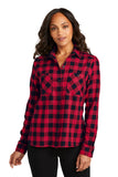 Camisa de franela a cuadros para mujer Port Authority® LW669
