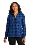 Camisa de franela a cuadros para mujer Port Authority® LW669