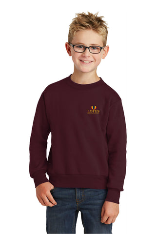 Lotus - Sudadera de cuello redondo Heavy Blend™ Youth. 18000B (K-5to Grado)
