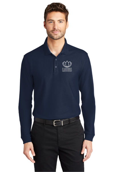 Lotus School Long Sleeve Adult Pique Polo. K100LS (Middle School)