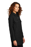 Sobrecamisa de sarga de manga larga Mercer+Mettle™ para mujer MM2021