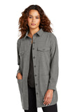 Sobrecamisa de sarga de manga larga Mercer+Mettle™ para mujer MM2021
