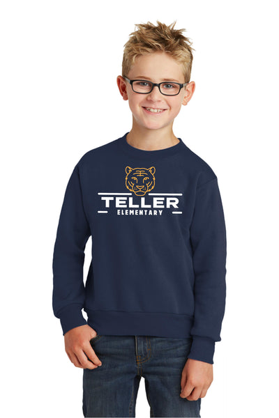 Sudadera de cuello redondo de vellón juvenil Teller.