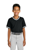 Camiseta de béisbol de malla resistente con cuello en V Sport-Tek® para jóvenes YST221