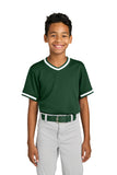 Camiseta de béisbol de malla resistente con cuello en V Sport-Tek® para jóvenes YST221