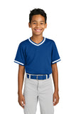 Camiseta de béisbol de malla resistente con cuello en V Sport-Tek® para jóvenes YST221