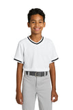 Camiseta de béisbol de malla resistente con cuello en V Sport-Tek® para jóvenes YST221