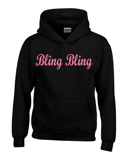 Custom Youth Glitter hooded Sweatshirt