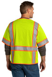 CornerStone ® ANSI 107 Class 3 Surveyor Mesh Zippered Two-Tone Short Sleeve Vest. CSV106