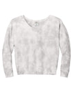 Port & Company® Ladies Beach Wash® Cloud Tie-Dye V-Neck Sweatshirt LPC140V