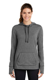 Sport-Tek ® Ladies PosiCharge ® Tri-Blend Wicking Fleece Hooded Pullover. LST296