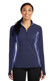 Sport-Tek® Ladies Sport-Wick® Stretch Contrast 1/2-Zip Pullover. LST854