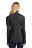 Sport-Tek ® Ladies Sport-Wick ® Stretch Reflective Heather 1/2-Zip Pullover. LST855