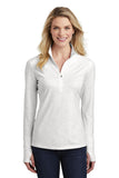 Sport-Tek ® Ladies Sport-Wick ® Stretch Reflective Heather 1/2-Zip Pullover. LST855