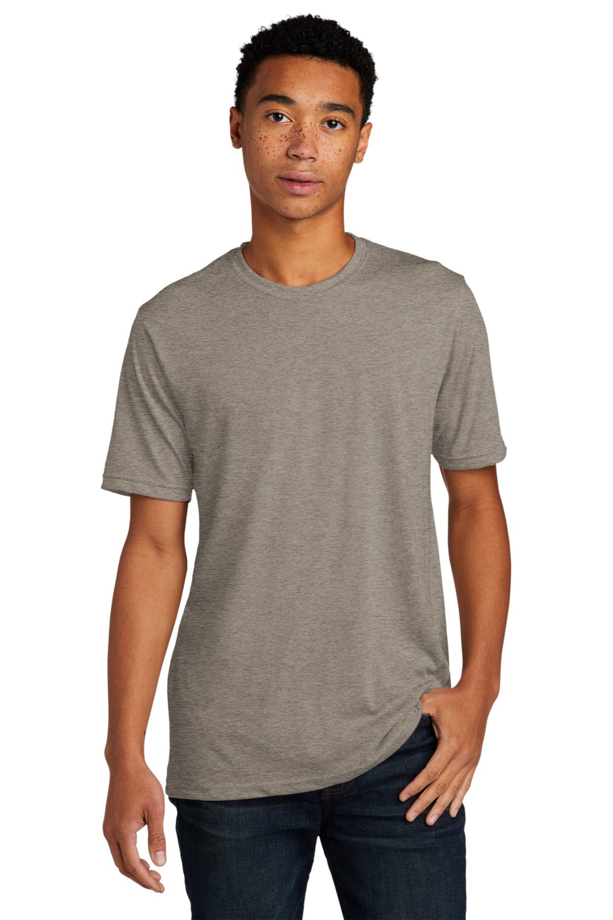 Next Level Men's Short-Sleeve Crew Neck T-Shirt | Poly/Cotton Blend Tee In Stonewash - Size 2XL - View #8