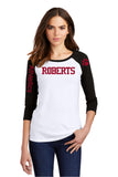 Roberts District® Women's Perfect Tri® 3/4-Sleeve Raglan. DM136L