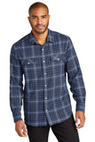 Port Authority® Long Sleeve Ombre Plaid Shirt W672